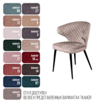 Стул Richard ромб, бархат пепельно-бежевый 25