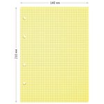 Сменный блок для тетрадей на кольцах А5, 80л, жёлтый, Спейс