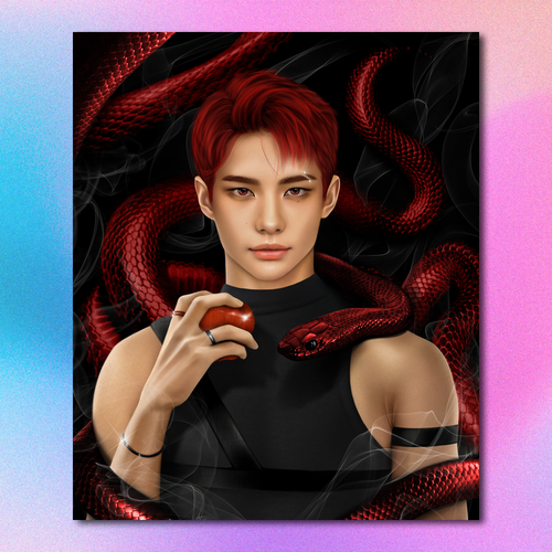 Арт принт / alexstayart / STRAY KIDS / Хёнджин #18