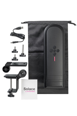 Мастурбатор нереалистичный LOVENSE Solace, TPE, черный, 29,4 см