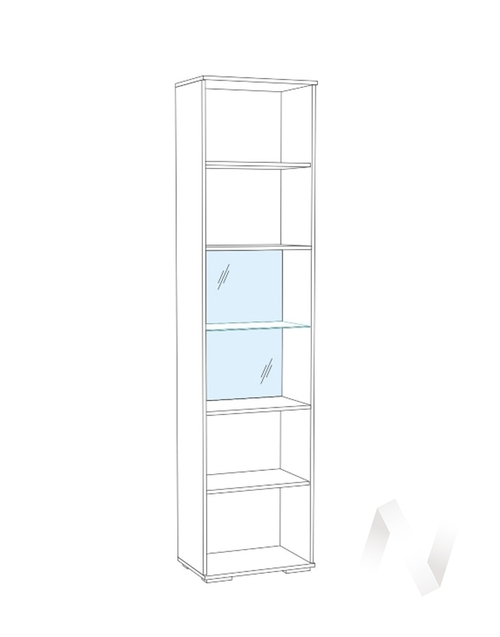 Пенал с витриной ЛШ-5 Гостиная Ливорно (орех донской)