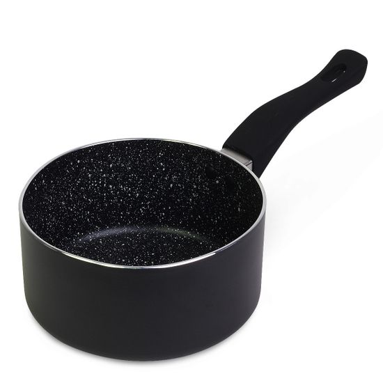 Ковш 1,6 л Kamille КМ-0614MR (Ø16х7,5 см) из алюминия с мраморным покрытием без крышки