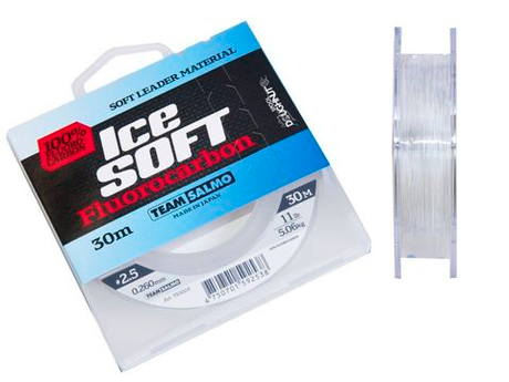 Леска монофильная Team Salmo ICE SOFT FLUOROCARBON, 30м, 0.26мм