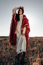 Berber пальто-пончо (красная охра)