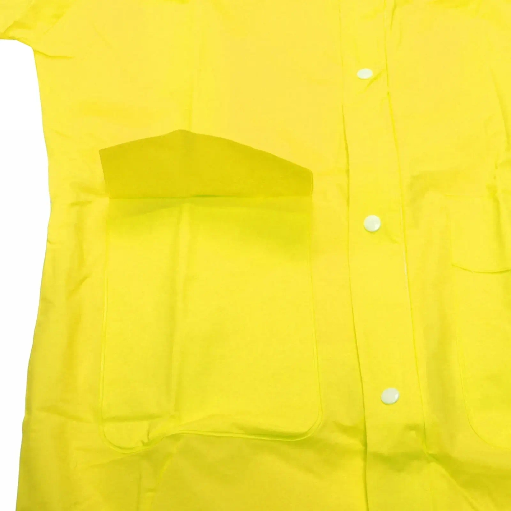 Дождевик-плащ детский «Rainbow» с капюшоном,на молнии, с отдел.под рюкзак, цвет желтый, размер XL(86*54см) ДоброСад