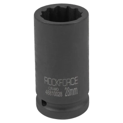 Головка ударная глубокая 3/4'', 28мм (12гр.) RockForce RF-46810028
