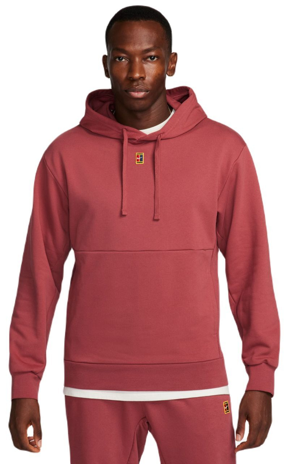 Мужская теннисная кофта Nike Court Fleece Tennis Hoodie - cedar