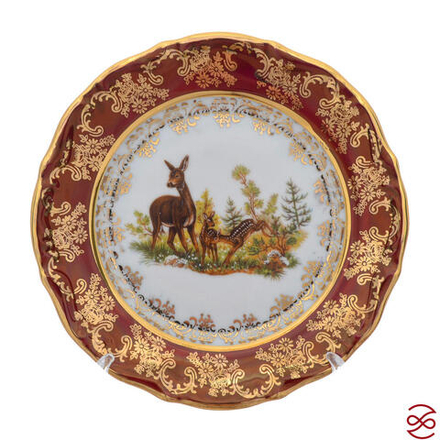 Набор тарелок Repast Охота красная Мария-тереза 17см (6 шт)