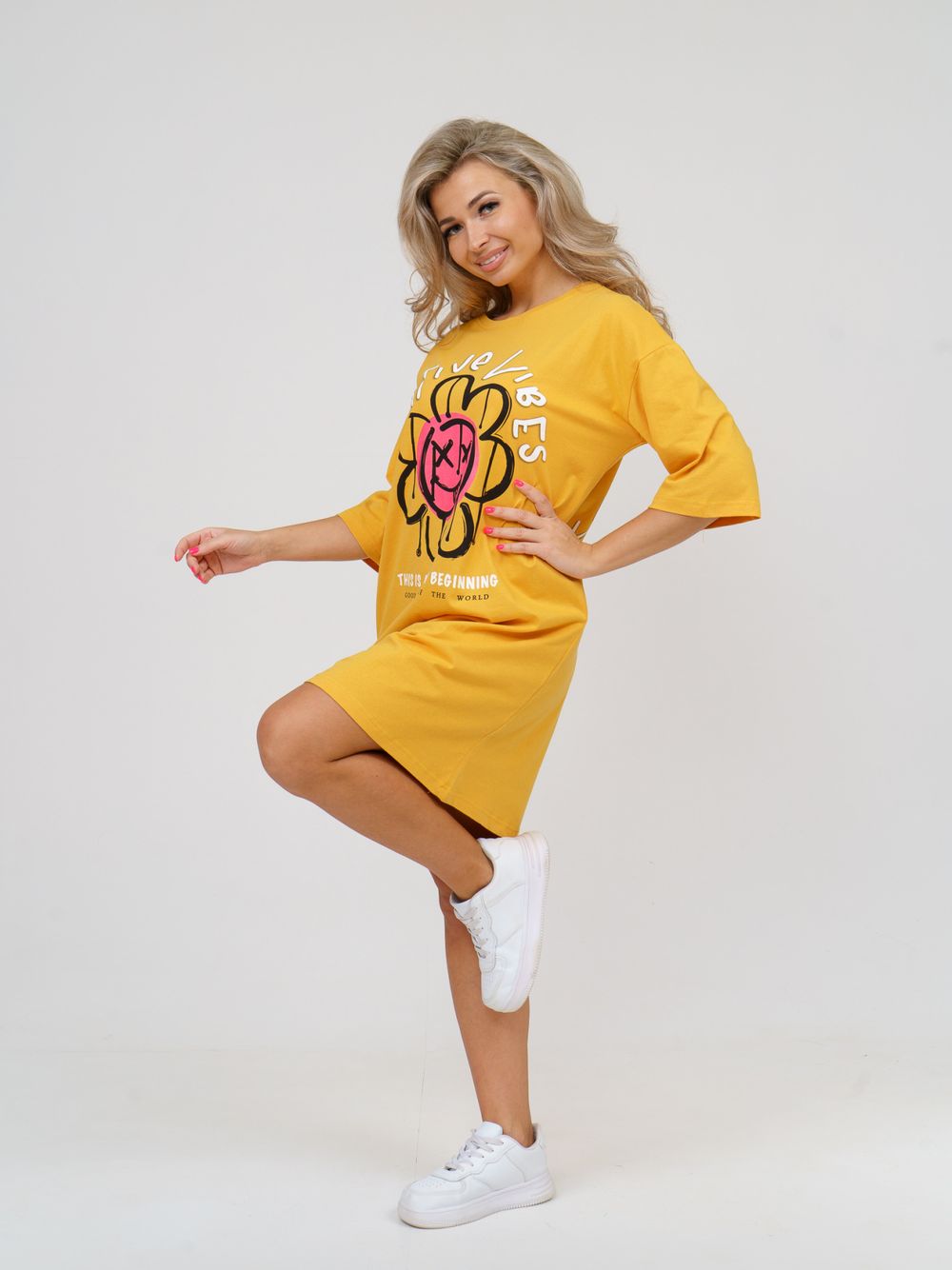 894 Туника "Горчичный" SveTekst (Акция)