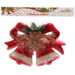 Украшение новогоднее «Колокольчики волшебные» 35*27 см, Красный