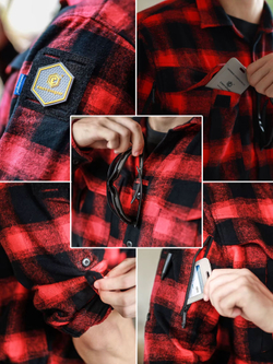 Рубашка Emersongear Blue Label Longicorn Flannel Shirt (Blue Gray Grid)