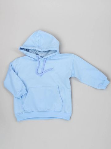027_ОС25 Толстовка (пуловер) для девочки, голубой