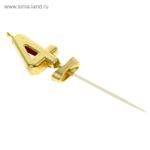 Свеча в торт под золото цифра "4"