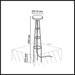7108/15GL NATURE ODL26 Уличный встраиваемый в грунт светильник 940мм окраш. под дерево/металл IP65 LED 12W 278Лм 3000K 220-240V LIANA