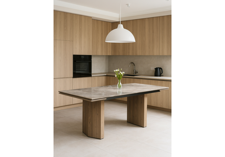 Стол стеклянный Woodville Монерон 200(260)х100х77 каталония, орех кантри