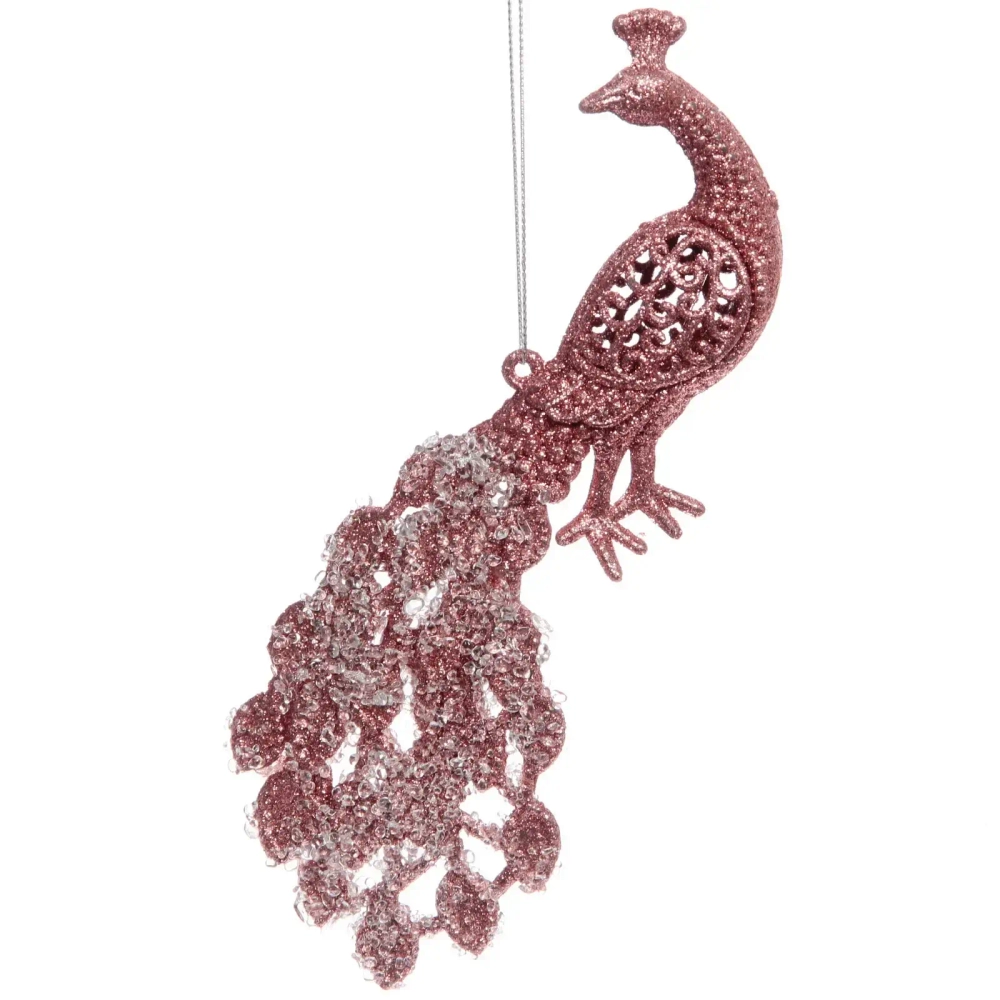 Подвеска «Сказочный павлин» 19*7 см, Янтарь