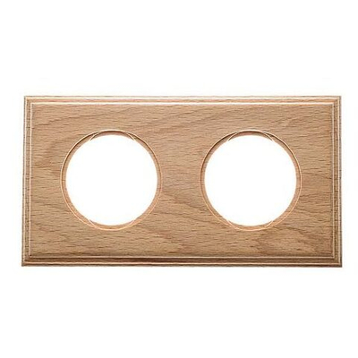 Рамка 2-х постовая для скрытого монтажа (дерево, Натурэль) BF4-620-10