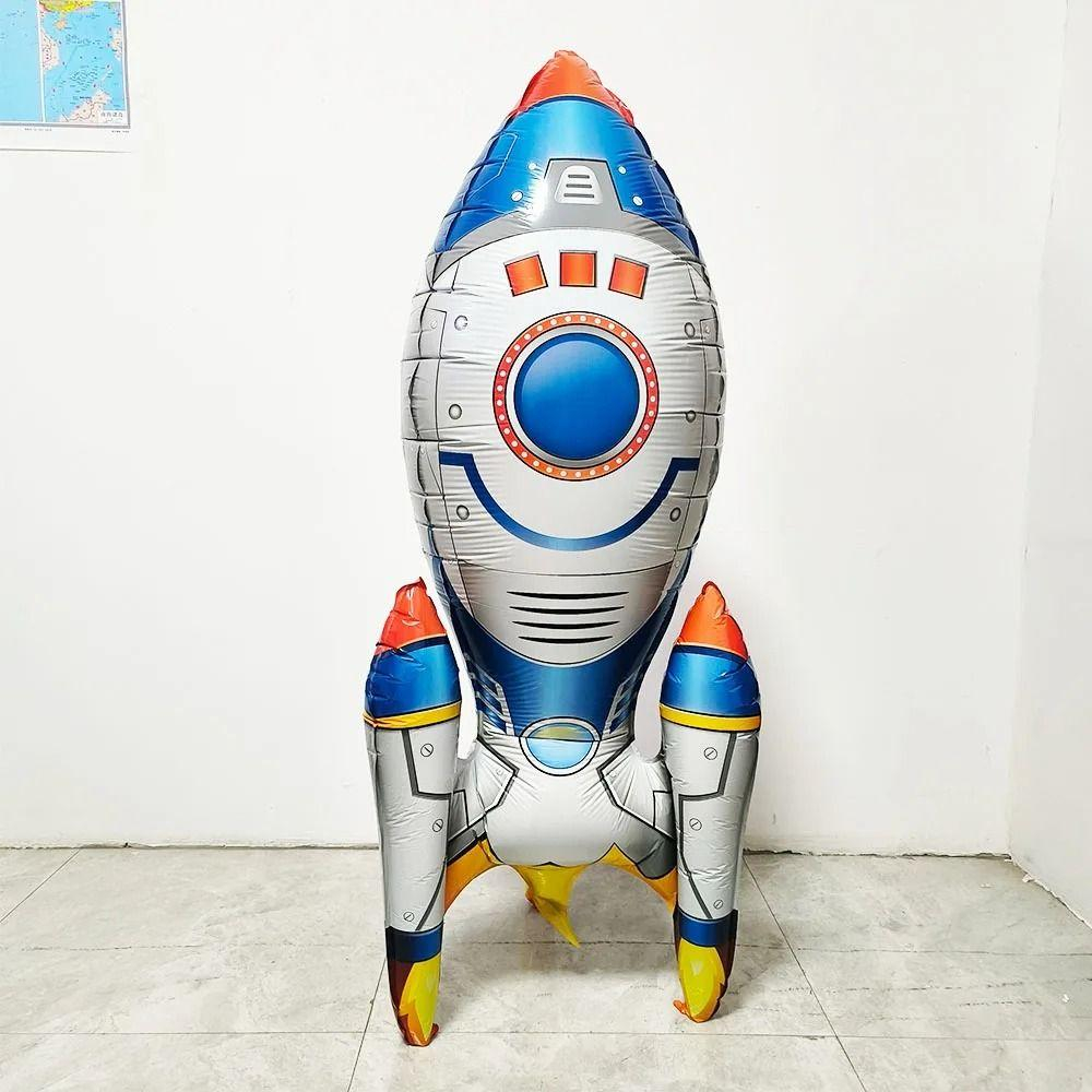 Фольгированный шар-фигура «Ракета синяя» AIR 127 см