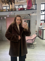 Шуба Lux миди горький шоколад