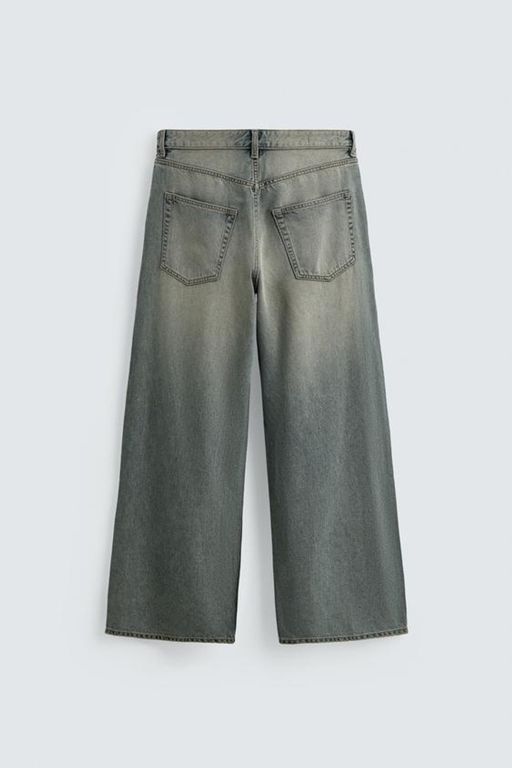 ZARA ДЖИНСЫ BAGGY FIT, ЗЕЛЕНОВАТО-СИНИЙ