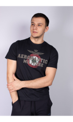 Футболка синяя AERONAUTICA MILITARE