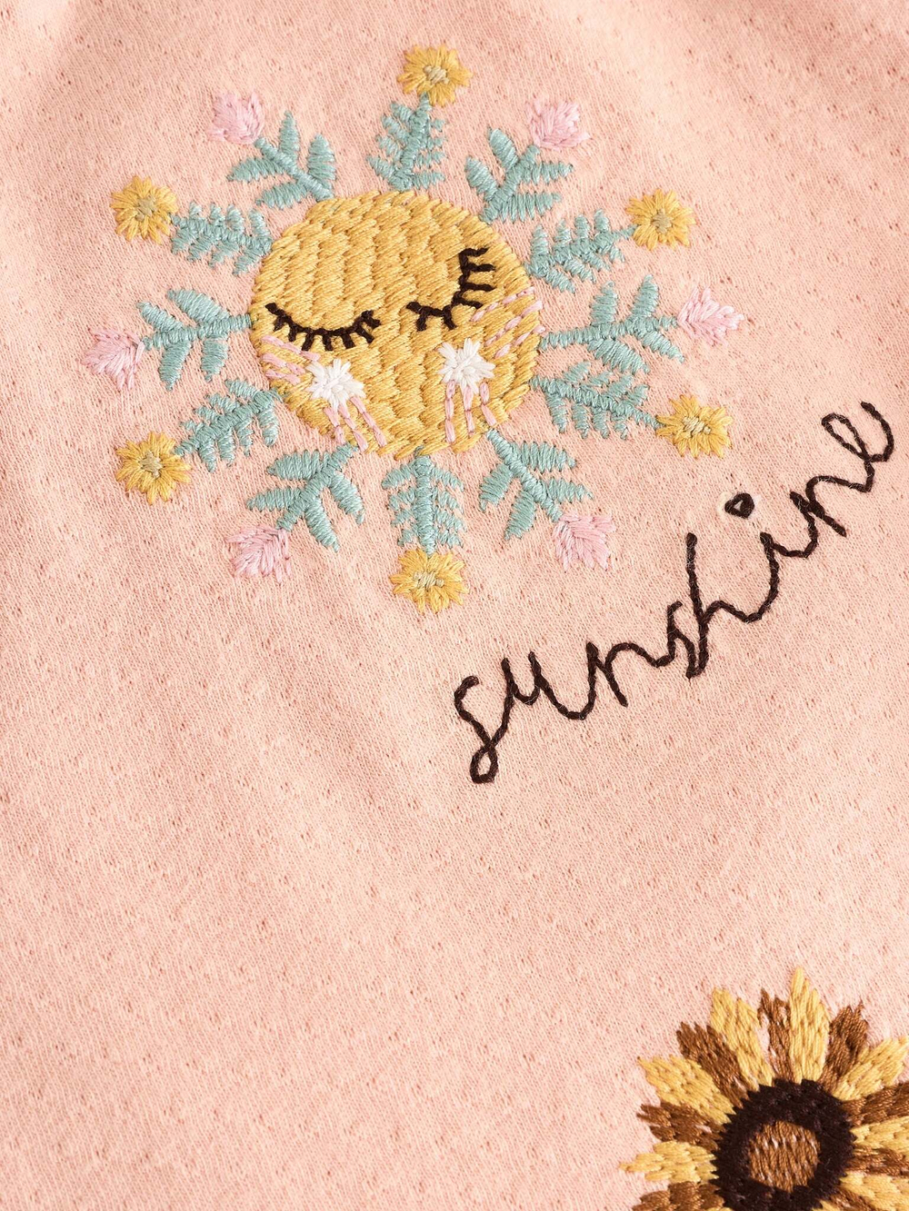 Футболка и шорты в комплекте для девочки Next E51-376, Розовый, Горчичный