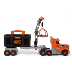 Smoby - Грузовик с чемоданом, инструментами и краном Black & Decker 360175