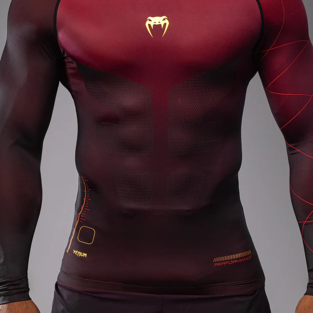 Рашгард Venum Tactical XT LS Black/Burgundy/Gold