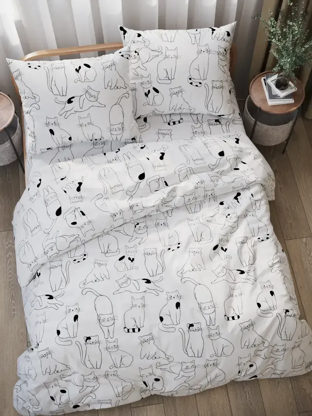 Наволочка комплект 2шт Полисатин Мечта "Tabby" 50x70 см на молнии