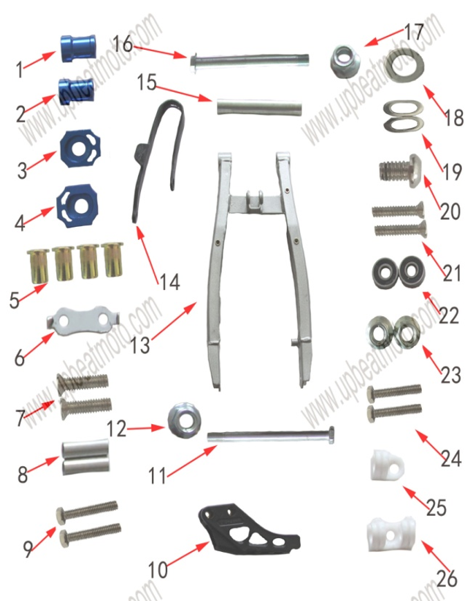 Запчасти E к питайку Motax MX 125, KTM 125, MOTAX 140