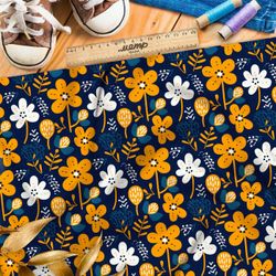 Ткань премиум шелк искусственный Армани фантазийный сад