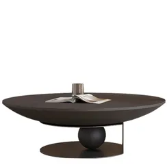 Столик журнальный 8025, Ø90 см, темно-коричневый