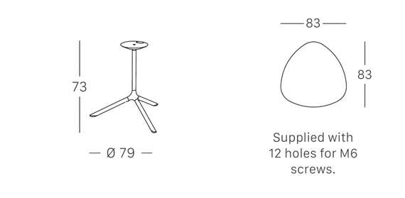 Стол складной Tripe Maxi Folding, HPL, тортора, зернистый