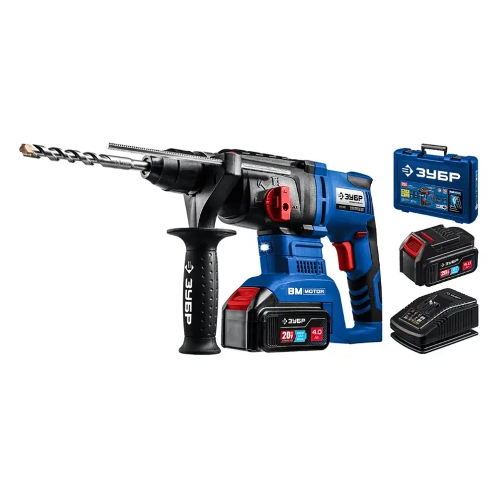 ЗУБР PB-260-42 бесщеточный перфоратор (2 x 4 Ач, ЗУ)