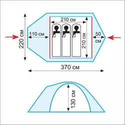 Tramp палатка Lair 3 (V2) (зеленый)