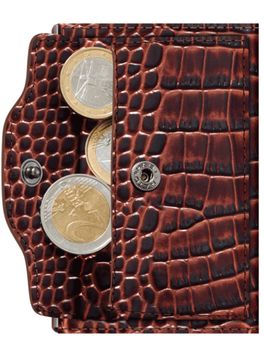 Кошелек с отделением для монет CLICK&SLIDE Croco Brown