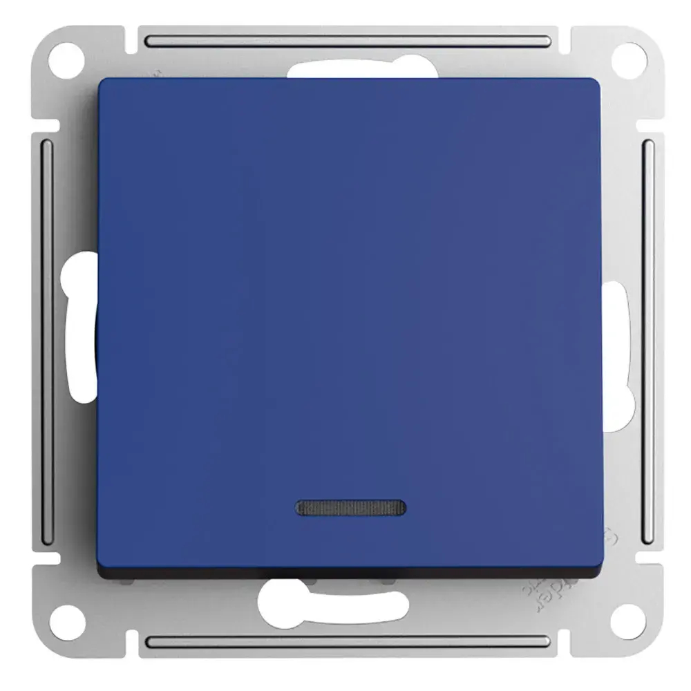 ATLASDESIGN 1-клавишный ВЫКЛЮЧАТЕЛЬ с подсветкой, сх.1а, 10АХ, механизм, АКВАМАРИН