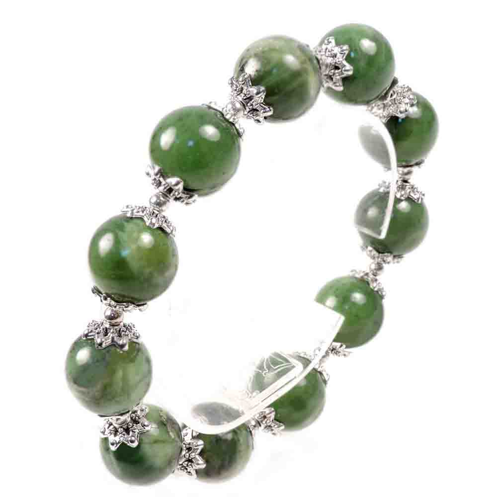 Браслет "Аваланш 12" нефрит светлый