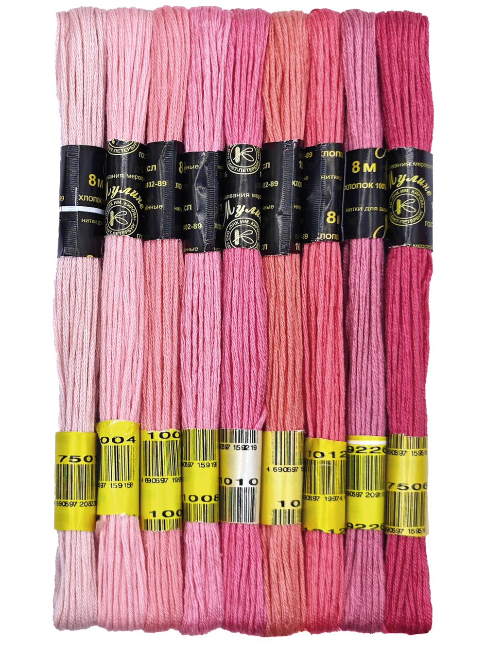 Наборы ниток мулине для вышивания ПНК Киров 9 шт.