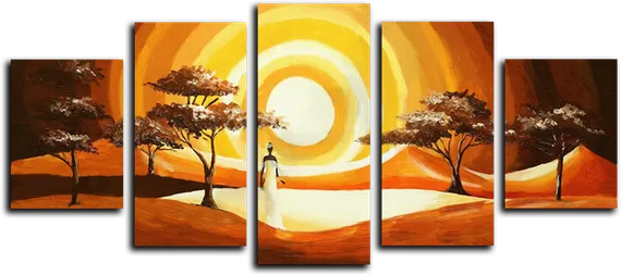 Модульная картина"Девушка на восходе"