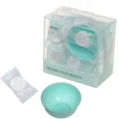 Набор косметический «Beauty», 25 масок и чаша, цвет белый и мятный, 8,5*8,5*5см