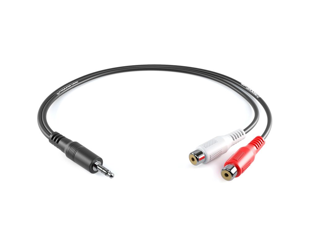 PROCAST cable A-MJ/2RCA-F Переходник 3,5mm miniJack TRS(m)-2RCA(f), длина 150mm