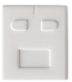 Вкладыш 03 наклонный под серьги (2 язычка) с окошком для бирки, прорезь для нитки