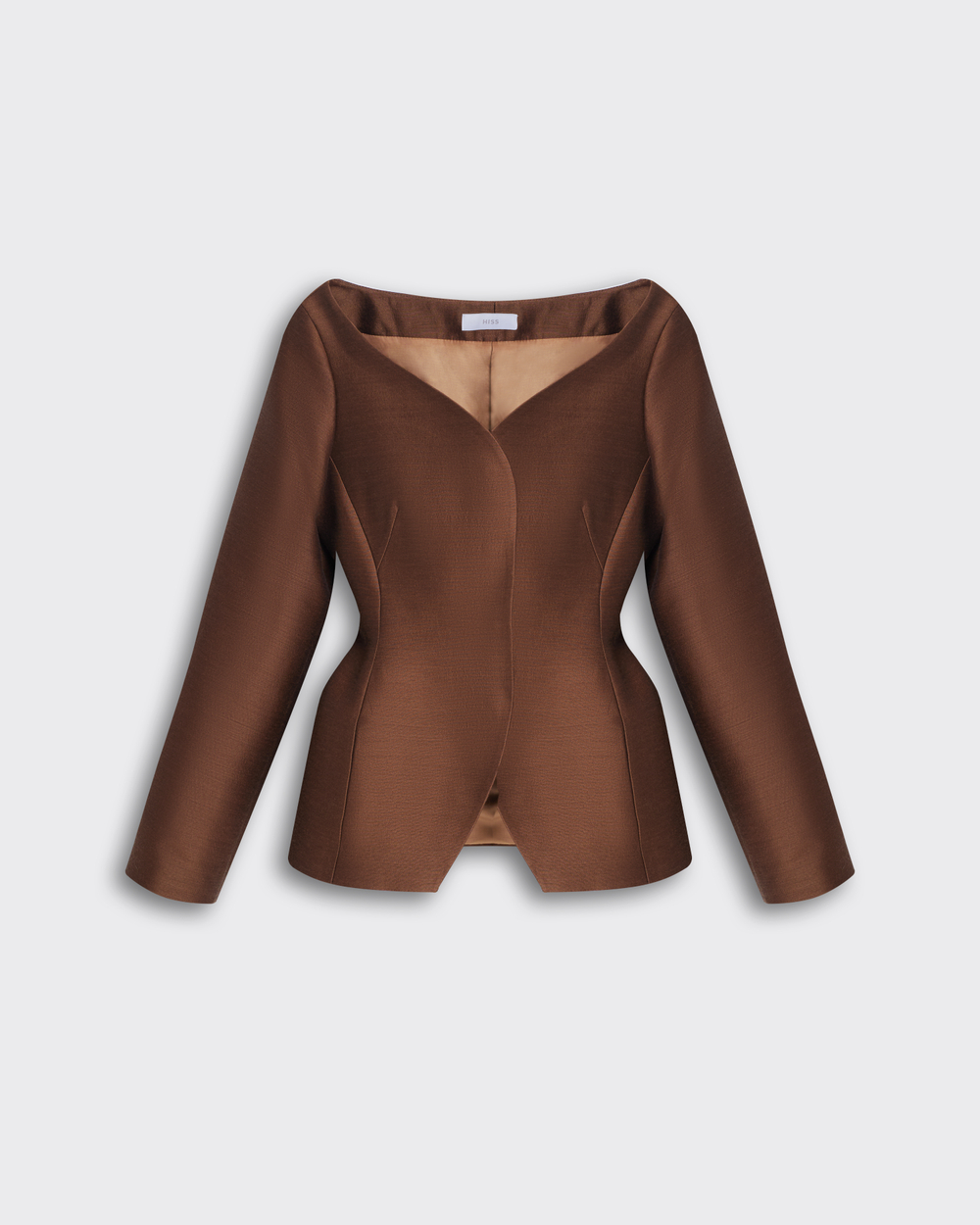 Жакет из формодержащей шерсти и шелка Диор корица