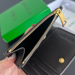 Bottega Veneta Small Intrecciato Bi-Fold Zip Wallet