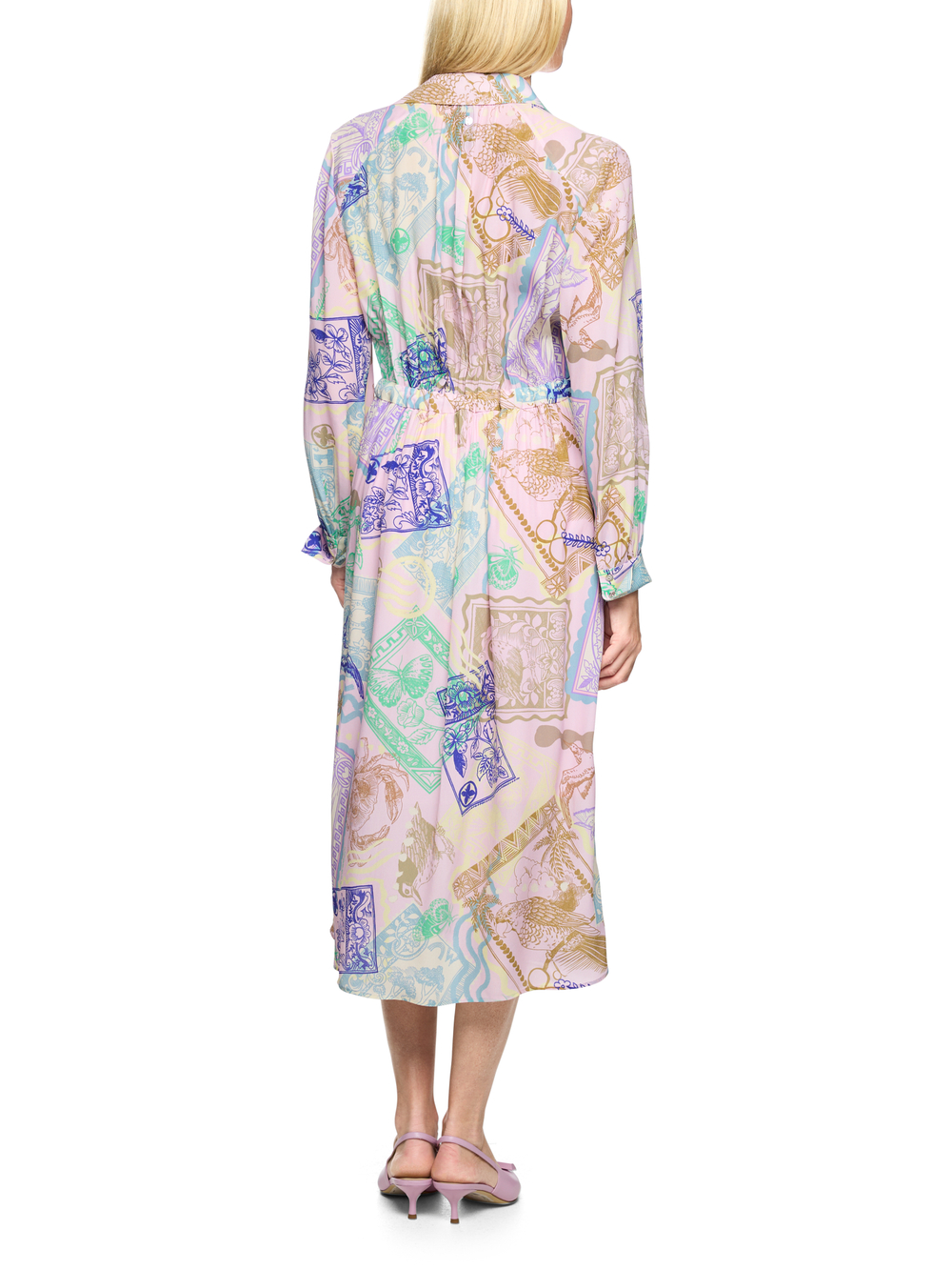 Платье из вискозы и шелка