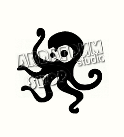 Трафарет для блеск тату "Осьминог