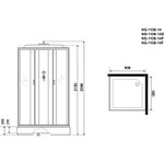 Душевая кабина Niagara Classic NG-1108-14 90х90 без гидромассажа