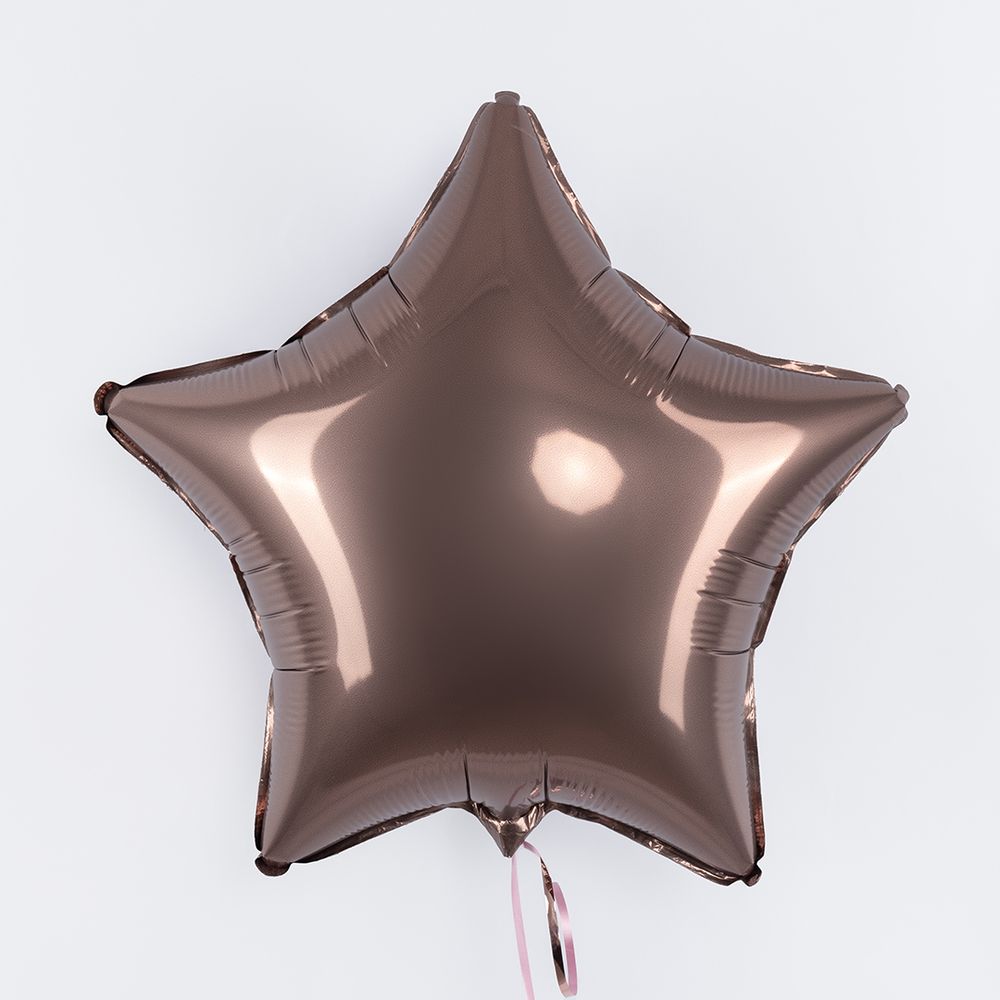 F Шар Звезда 18'' / 46 см, Шоколадный Сатин (БГ-15) 