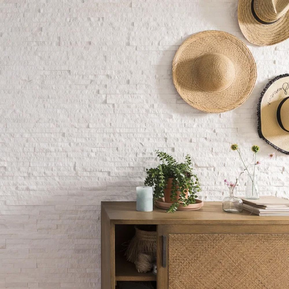 Натуральный камень Кварцит белый Pharaon 150x600x10-20 Классик